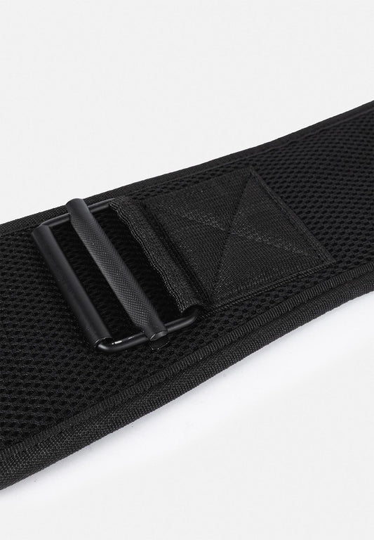 Gorilla Wear 6 inch Padded Mesh Lifting Belt - Musta