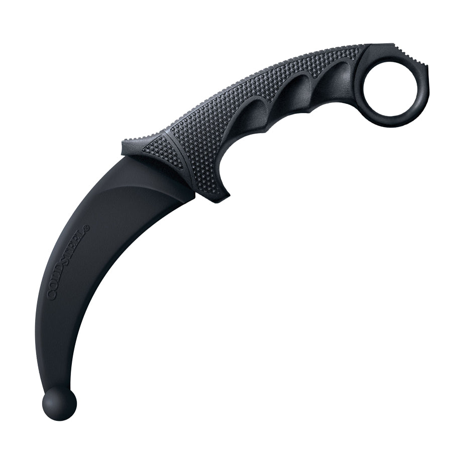 Cold Steel harjoitus karambit kumiseosta. Terän päässä pallo. musta harjoitusveitsi.