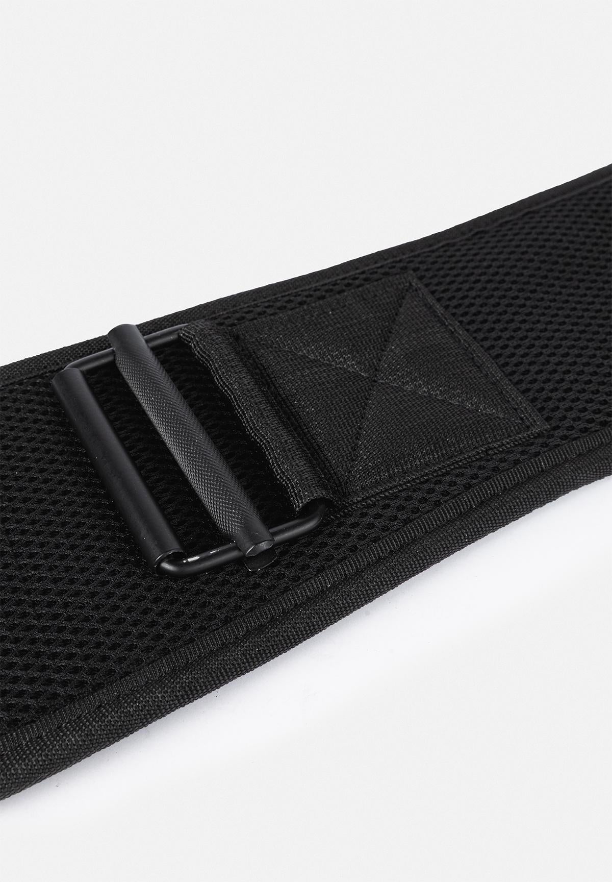 Gorilla Wear 6 inch Padded Mesh Lifting Belt - Musta