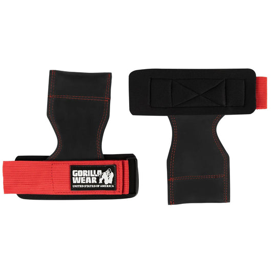 GORILLA WEAR Lifting Grips PUNAINEN