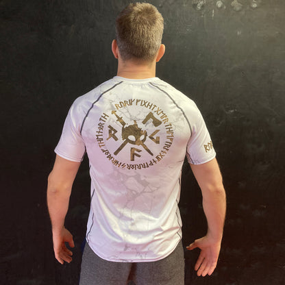 Rurik FG Lyhythihainen "Classic" Rashguard, Marmori/Valkoinen