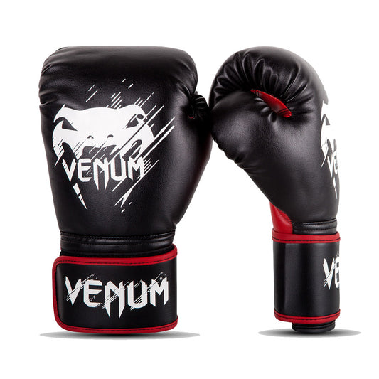 Venum Contender Kids  lasten nyrkkeilyhanskat, musta/valkoinen 8oz