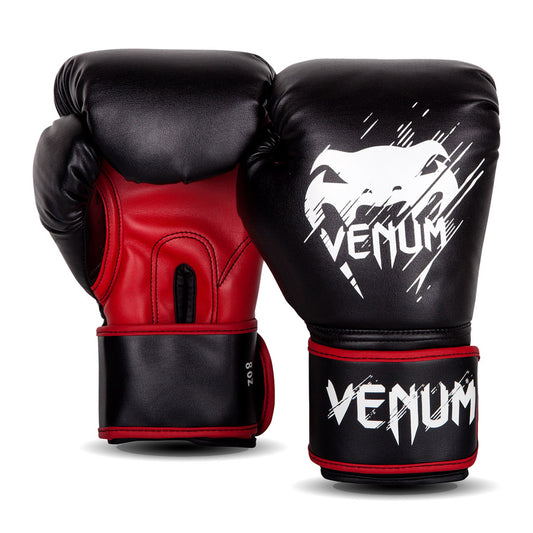 Venum Contender Kids  lasten nyrkkeilyhanskat, musta/valkoinen 8oz