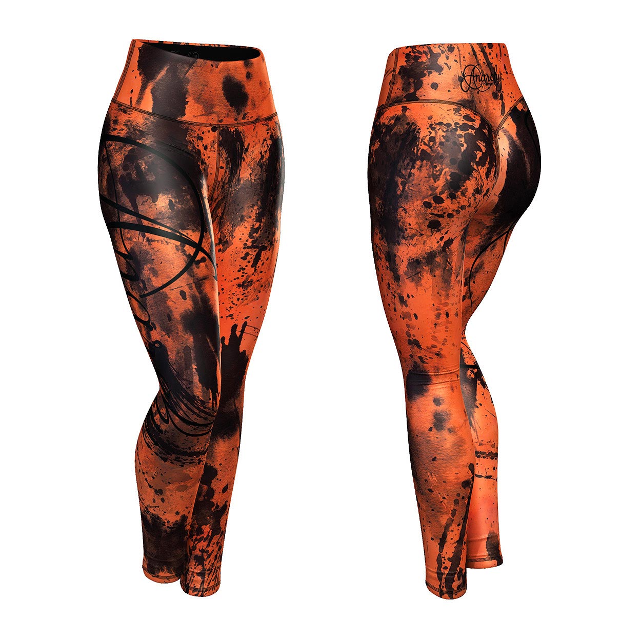 Anarchy Apparel - Apricot Ash Leggings oranssi/musta