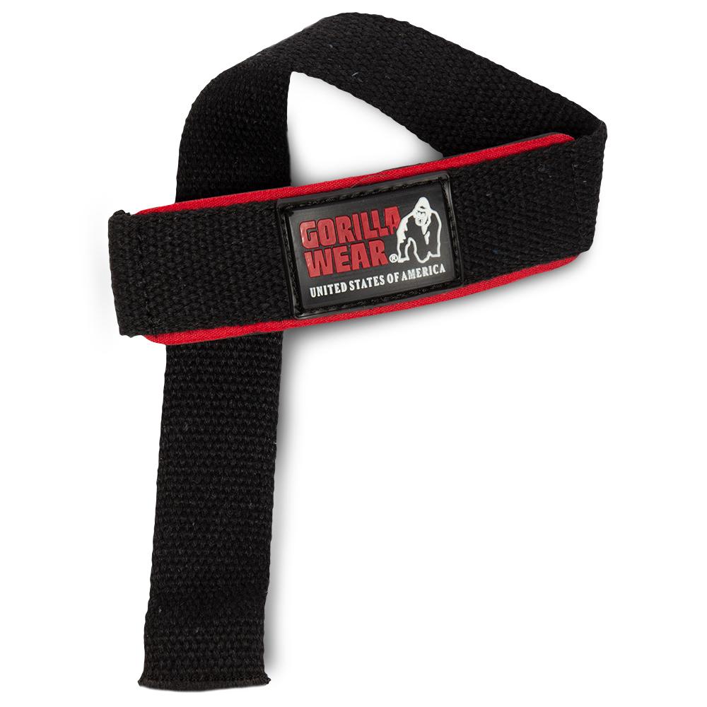 GORILLA WEAR Pehmustetut vetoremmit  - MUSTA/PUNAINEN