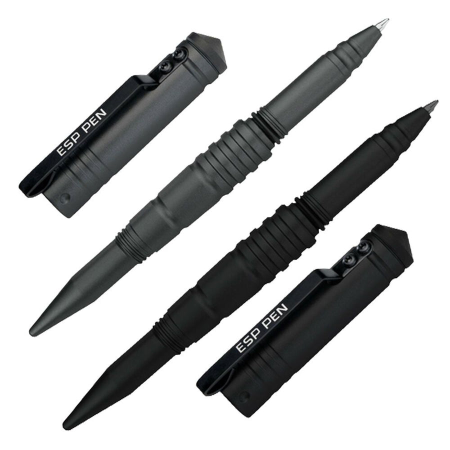 ESP tactical pen kubotan jota voidaan käyttää Kubotanina sekä suljettuna että avattuna. Kanta soveltuu mm. hätätilanteessa lasin rikkomiseen. Iskun ja väännön kestävä rakenne.