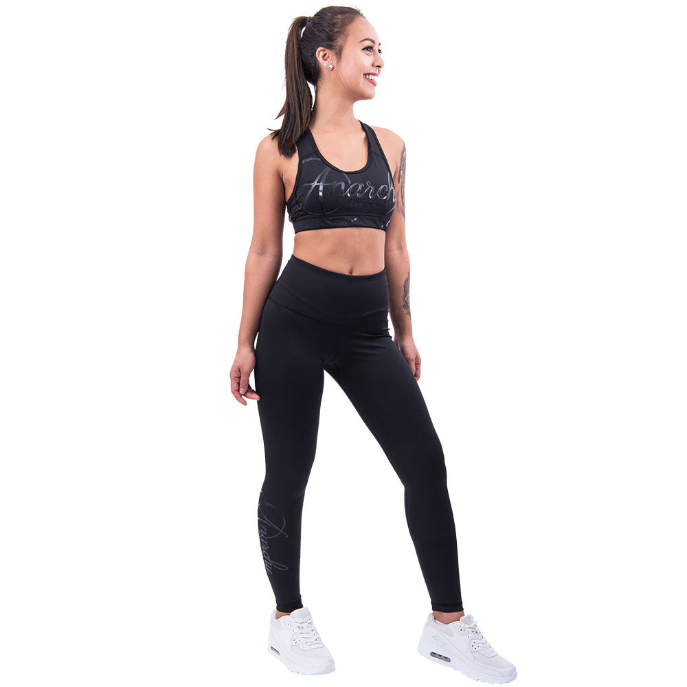 Anarchy Apparel -  Stealth Spandex Urheilutoppi Musta